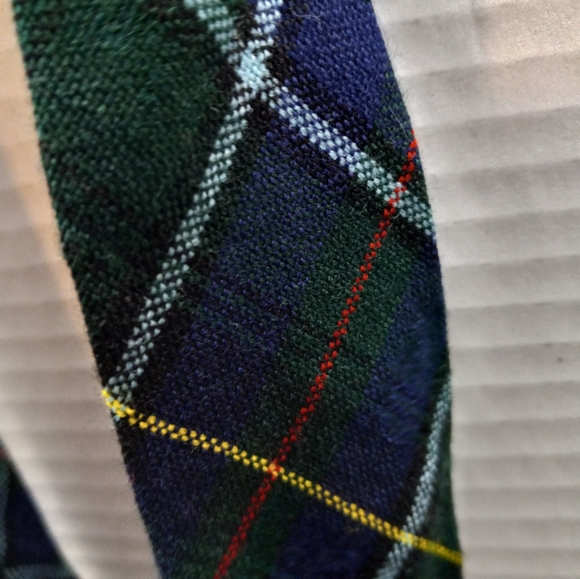 Lochcarron Of Scotland 3.75 x 56 Blue Green Wool Plaid Gordon Clan Tartan Tie - Picture 5 of 12